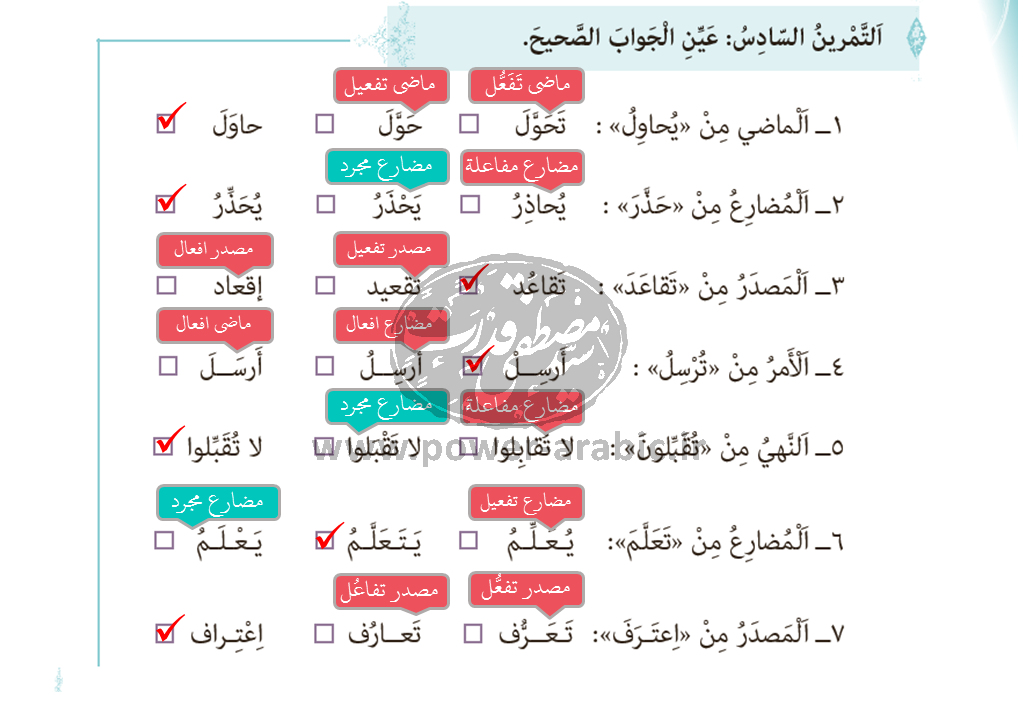 ترجمه متن و پاسخ تمارین درس 4 عربی دهم