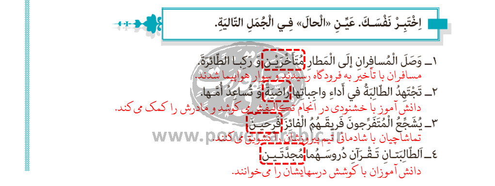 ترجمه متن و پاسخ تمارین درس 2 عربی دوازدهم