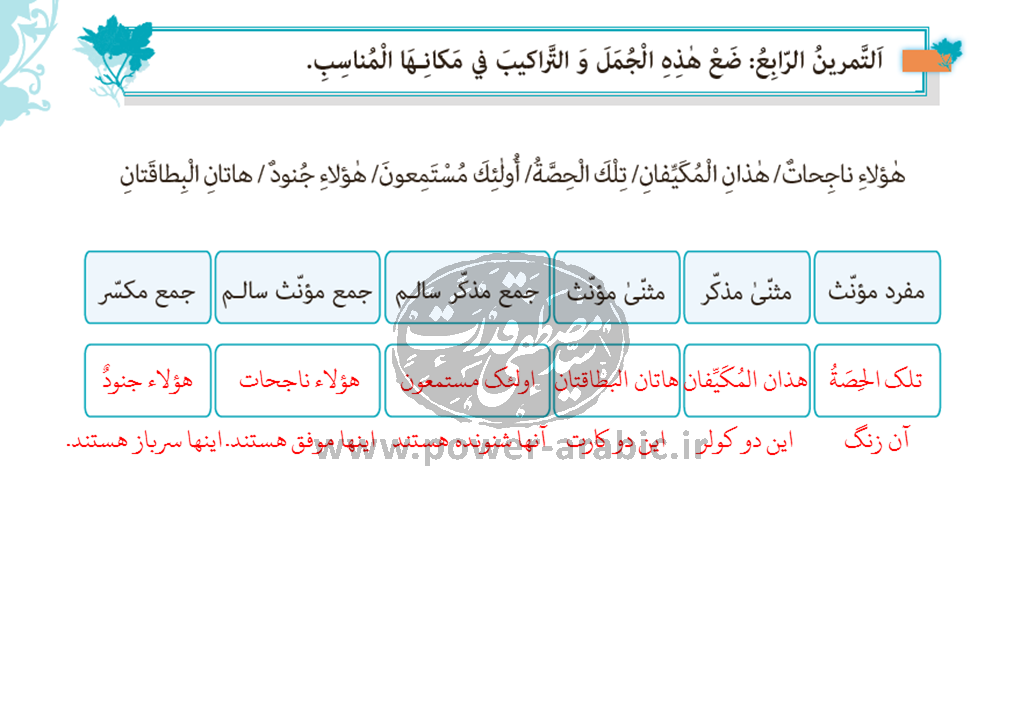 ترجمه متن و پاسخ تمارین درس 2 عربی یازدهم